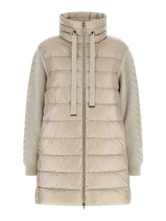 26FW 에르노 하이 퍼널넥 드로스트링 패딩 자켓 PI00191DR12017Z1985 BEIGE