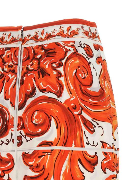 26FW 돌체앤가바나 롱 스커트 F4C2CTGDDRJS9000 Orange - DOLCE & GABBANA