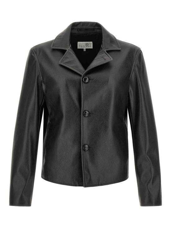 26FW MM6 메종마르지엘라 가죽 자켓 SH0AM0102M35455900 BLACK