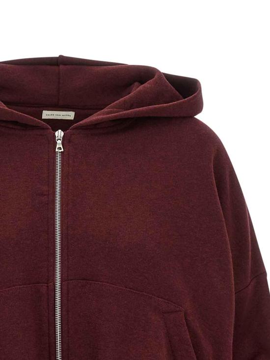 26FW 드리스 반 노튼 후드 티셔츠 262131E20 DARK RED - DRIES VAN NOTEN