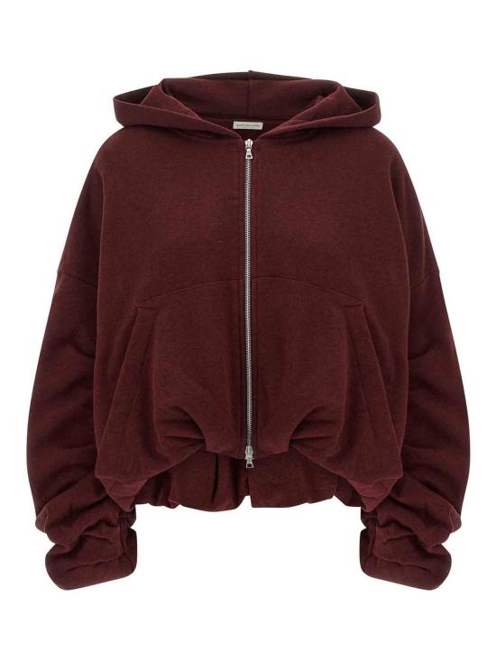 26FW 드리스 반 노튼 후드 티셔츠 262131E20 DARK RED