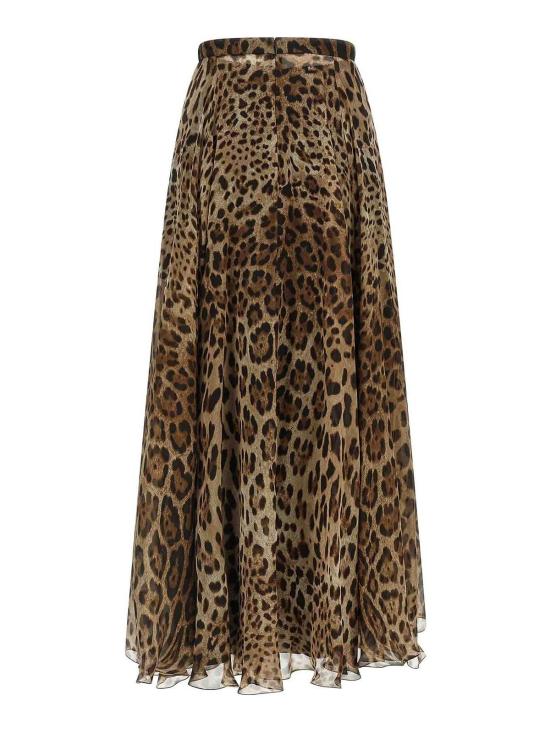 26FW 돌체앤가바나 롱 스커트 F4DC8TFS1ARHY13M Brown - DOLCE & GABBANA