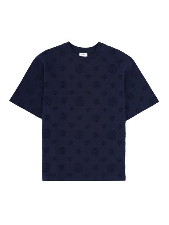 26SS 카사블랑카 반팔 티셔츠 MSP26JTS04403APPLIQUEMONOGRAM BLUE