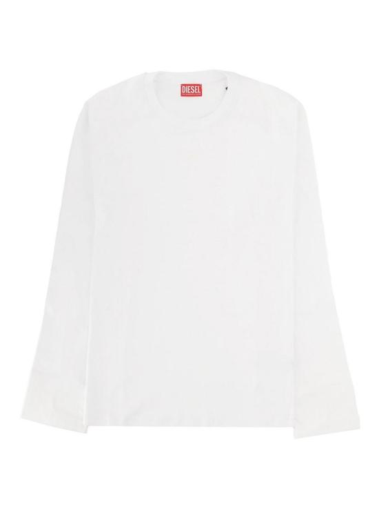 26SS 디젤 T-KAUKO 바이커 넥 스트랩 티셔츠 A229820DECG100 White