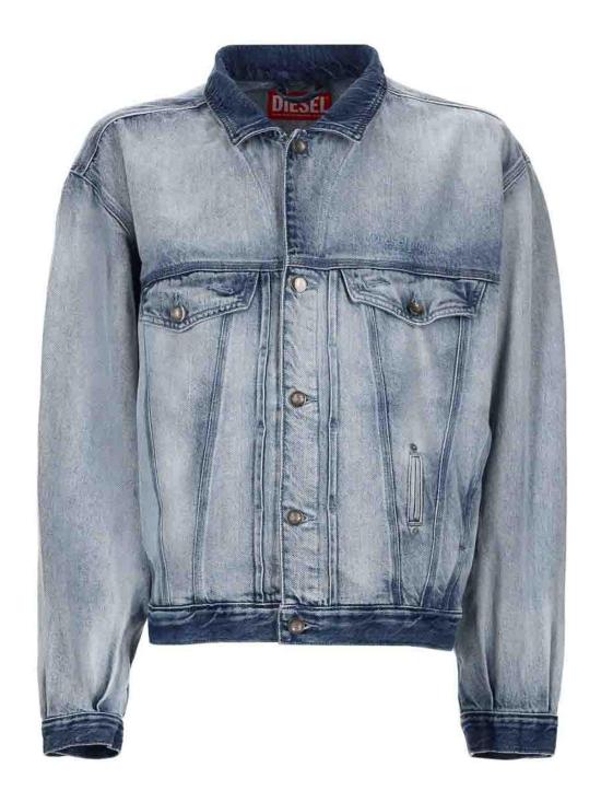 26SS 디젤 D-덴버-Fsi1 트러커 재킷 인 미디엄-라이트 스켈레톤 데님 A2385009P2901 Denim