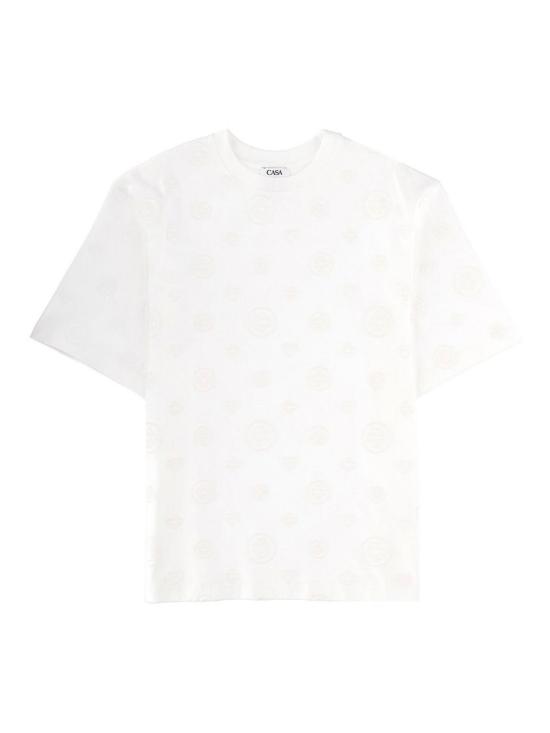 26SS 카사블랑카 반팔 티셔츠 MSP26JTS04405APPLIQUEMONOGRAM WHITE