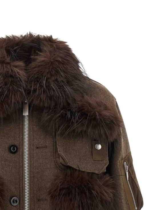 26FW 사카이 숏팬츠 2608637601 Brown - SACAI