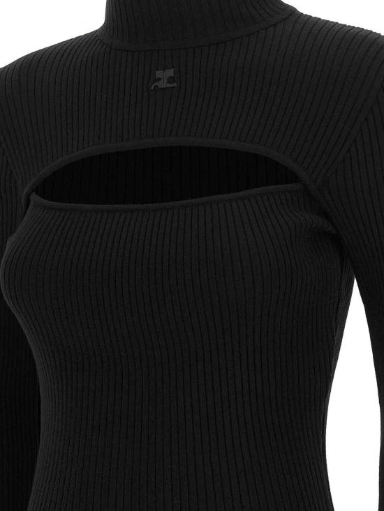 26FW 쿠레쥬 탑 326MPU289FI00019999 Black - COURREGES
