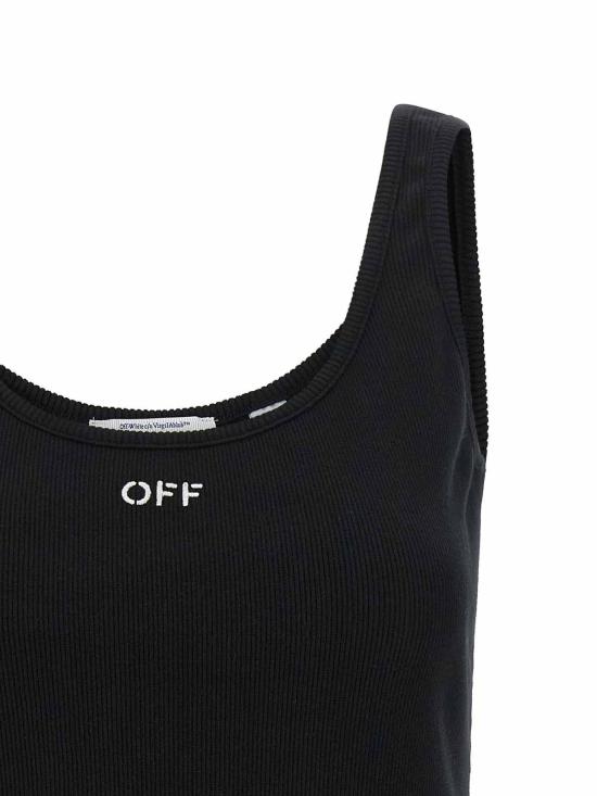  오프화이트 민소매 티셔츠 2FA00672TW003 BLACK - OFF WHITE