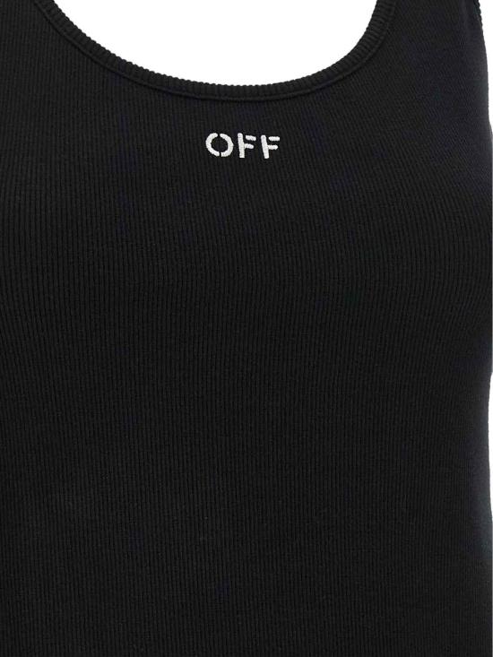  오프화이트 민소매 티셔츠 2FA00672TW003 BLACK - OFF WHITE