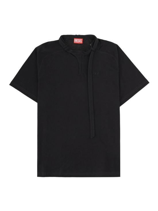 26SS 디젤 T-KAUKO 바이커 넥 스트랩 티셔츠 A229800DECG9XX BLACK