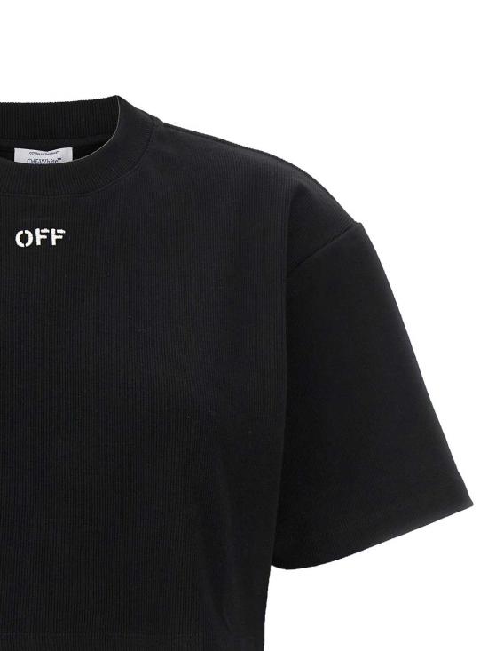  오프화이트 반팔 티셔츠 2FA00678TW003 BLACK - OFF WHITE