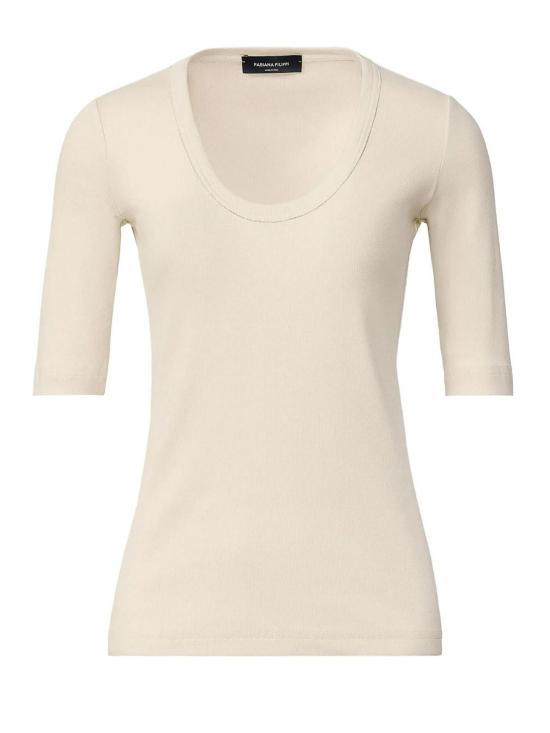 26SS 파비아나 필리피 반팔 저지 티셔츠 JED266F603L8960145 WHITE