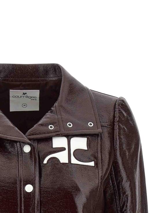 26FW 쿠레쥬 가죽 자켓 223CBL005VY00144090 DARK RED - COURREGES