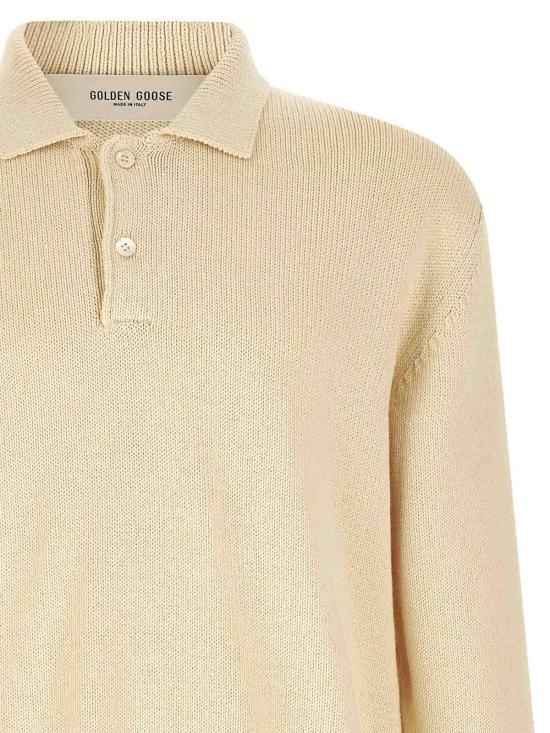 26FW 골든구스 폴로 티셔츠 GMP02822P00267411560 White - GOLDEN GOOSE