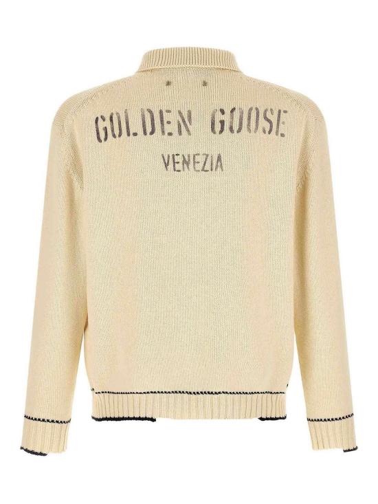 26FW 골든구스 폴로 티셔츠 GMP02822P00267411560 White - GOLDEN GOOSE