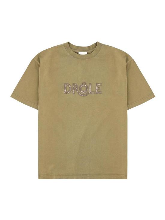 26SS 드롤드무슈 반팔 티셔츠 TS302CO195KAKI BROWN