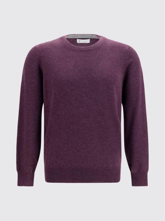 26FW 브루넬로 쿠치넬리 캐시미어 니트 M2200100 CLR21 Plum - BRUNELLO CUCINELLI