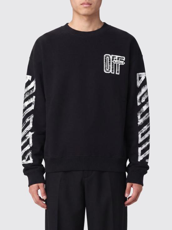 26FW 오프화이트 긴팔 티셔츠 OMBB085F26FLE00L0 001 Black