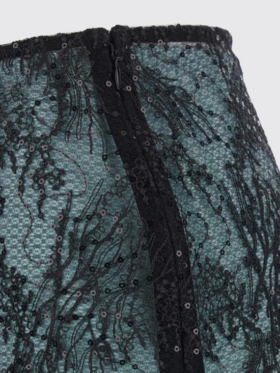 26FW 세미쿠튀르 미디 스커트 Y6WQ53 Y69 Black - SEMI-COUTURE