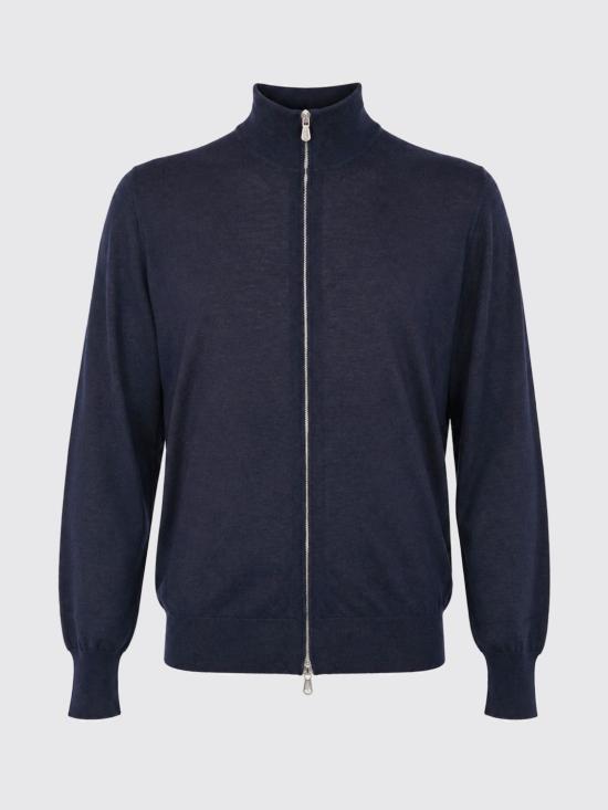 26FW 브루넬로 쿠치넬리 캐시미어와 실크 가디건 M2300106 CW425 Navy - BRUNELLO CUCINELLI