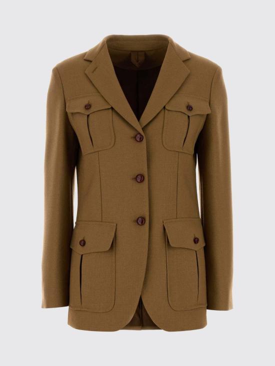 26FW 막스마라 슬럽 울 캔버스 자켓 슬럽 울 캔버스 자켓 2621046121600 001 Camel - MAX MARA
