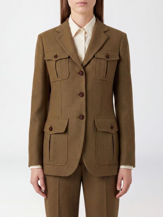 26FW 막스마라 슬럽 울 캔버스 자켓 슬럽 울 캔버스 자켓 2621046121600 001 Camel