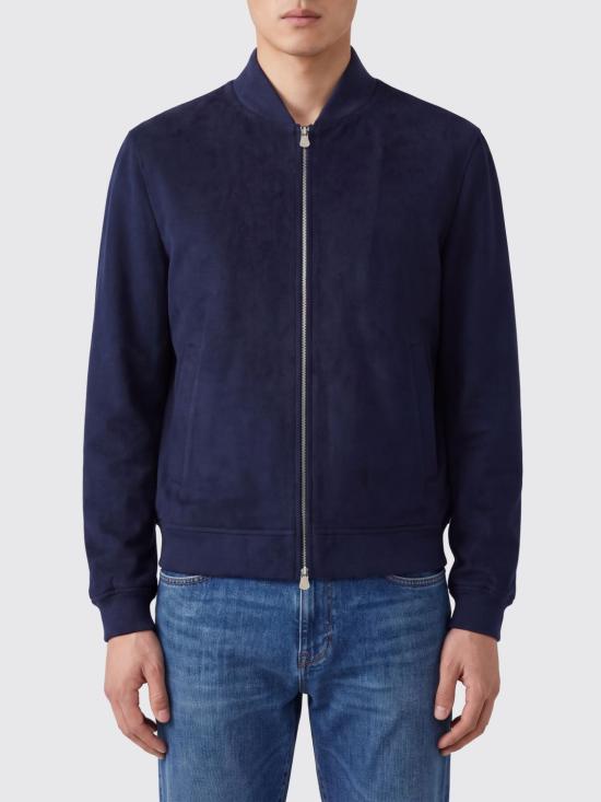 26FW 브루넬로 쿠치넬리 캐시미어 봄버 재킷 MV4216550 CA568 Royal Blue