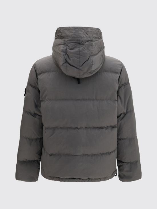 26FW 스톤 아일랜드 나일론 메탈 에코닐 드로우코드 헴 후드 다운 자켓 나일론 메탈 에코닐 드로우코드 헴 후드 다운 자켓 4100019S0019 V0060 Grey - STONE ISLAND