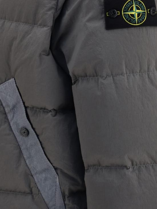 26FW 스톤 아일랜드 나일론 메탈 에코닐 드로우코드 헴 후드 다운 자켓 나일론 메탈 에코닐 드로우코드 헴 후드 다운 자켓 4100019S0019 V0060 Grey - STONE ISLAND