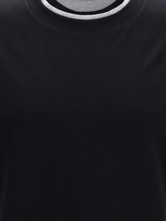 26FW 브루넬로 쿠치넬리 자수 로고 티셔츠 M0B137427 CGB88 Black - BRUNELLO CUCINELLI