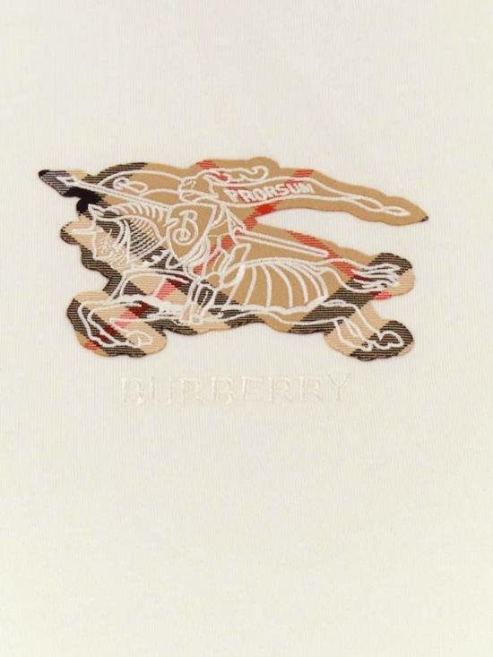 26FW 버버리 EKD 체크 코튼 티셔츠 8116161 White - BURBERRY