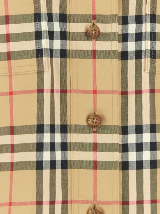 26FW 버버리 체커드 코튼 셔츠 8083146 Beige - BURBERRY