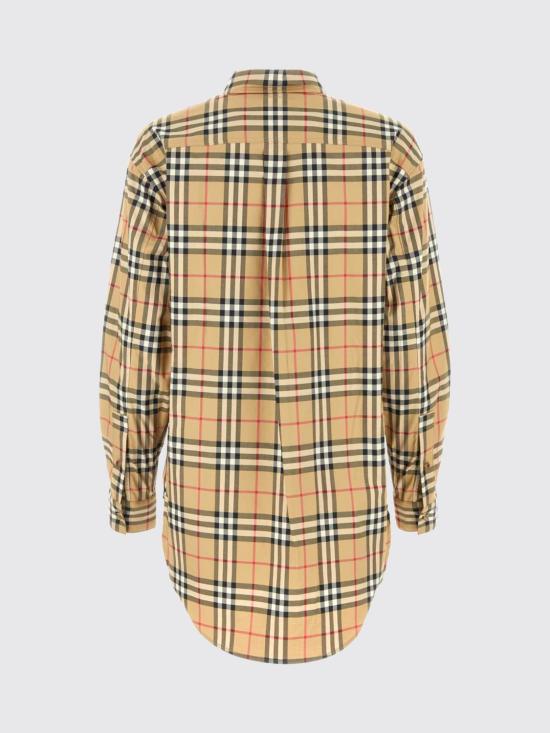 26FW 버버리 체커드 코튼 셔츠 8083146 Beige - BURBERRY