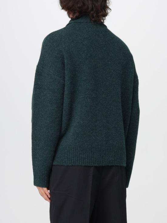 26FW 아미 ADC 알파카 폴로 스웨터 UPL408KN0135 A279 Bottle Green - AMI