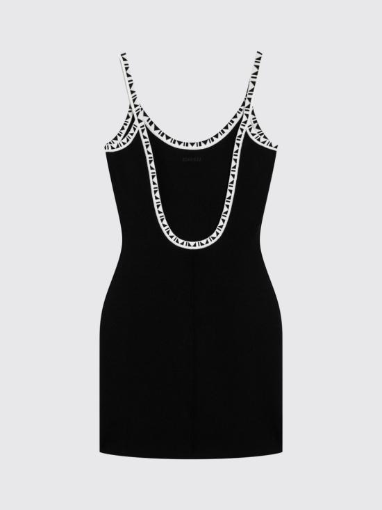 26FW 베르사체 롱 원피스 10258341A18357 1B000 Black - VERSACE