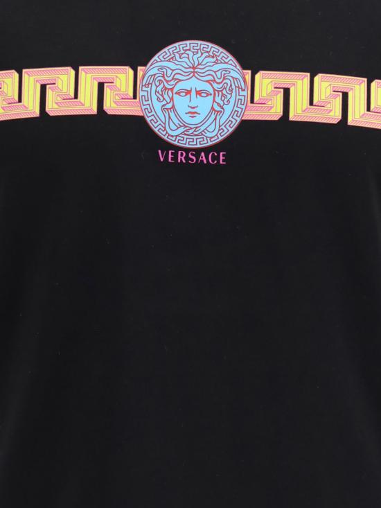 26FW 베르사체 반팔 티셔츠 10264521A19311 1B000 Black - VERSACE