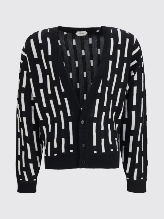 26FW 베르사체 가디건 10268631A19053 2B020 Black - VERSACE
