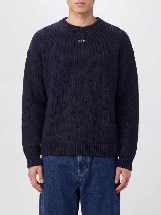26FW 오프화이트 스웨터 OMHE212F26KNI001 411 Blue