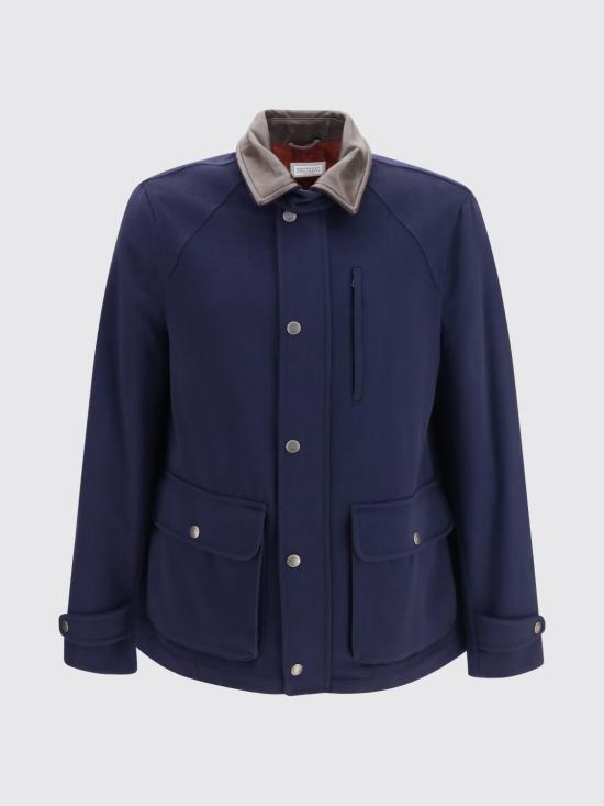 26FW 브루넬로 쿠치넬리 코트 MV4676382 C006 Navy - BRUNELLO CUCINELLI