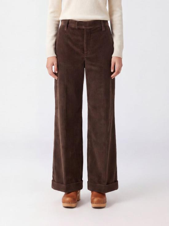 26FW 브루넬로 쿠치넬리 스트레이트 팬츠 MA180P8492 C9812 Brown