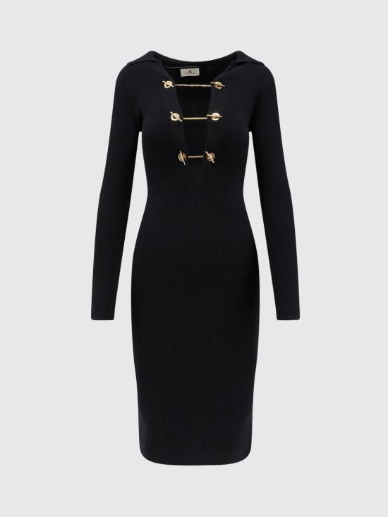 26FW 엘리자베타프랜치 롱 원피스 AM01S66E2 110 Black - ELISABETTA FRANCHI