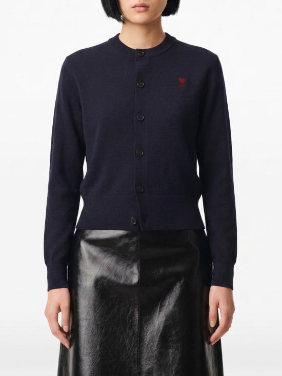 26FW 아미 크루넥 울 가디건 FKC361001 414 Navy