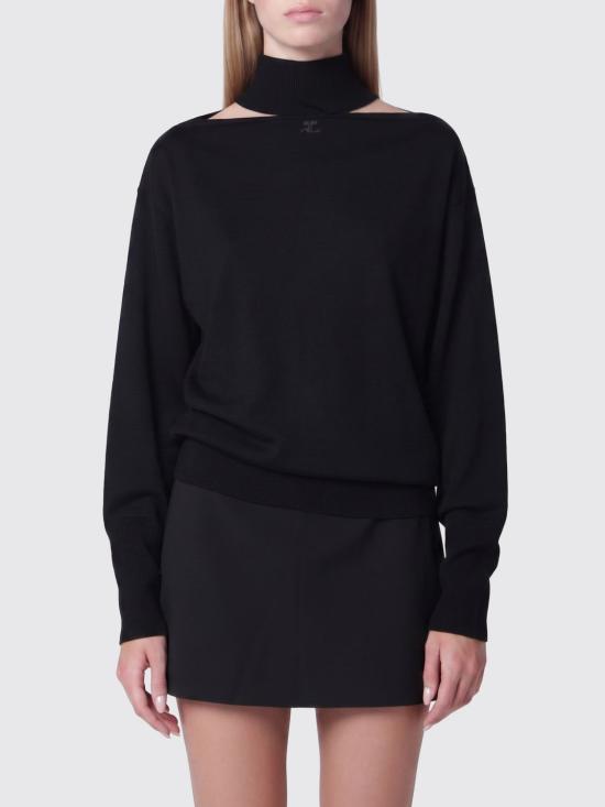 26FW 쿠레쥬 스웨터 326MPU281FI0085 9999 Black