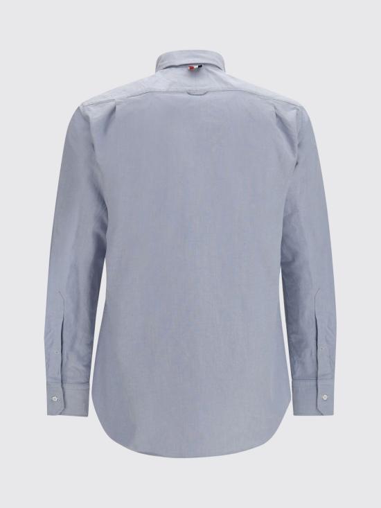 26FW 톰브라운 옥스포드 클래식 그로그랭 플래킷 셔츠 MWL010EF0313 480 Gnawed Blue - THOM BROWNE