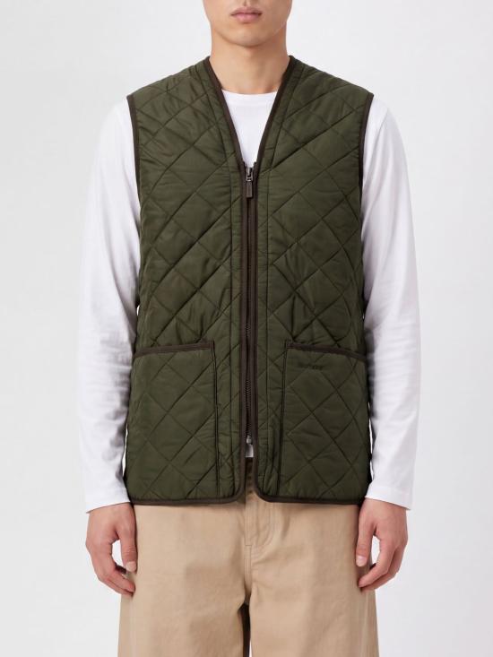 26FW 바버 폴라퀼트 지퍼인 라이너 MLI0002 OL91 Green