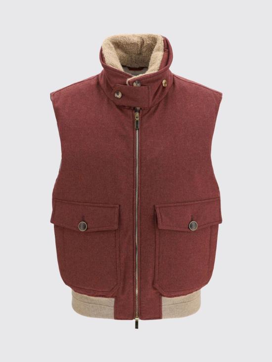 26FW 브루넬로 쿠치넬리 베스트 MM4701624 CEY82 Red - BRUNELLO CUCINELLI