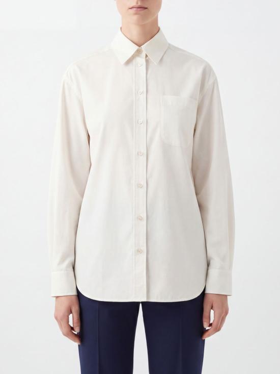 26FW 더로우 가비나 셔츠 10477W4280 VWH White