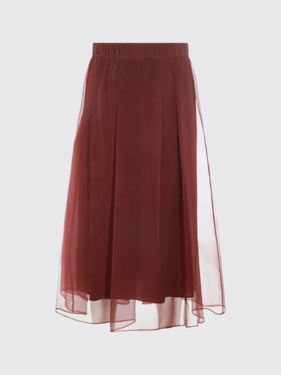 26FW 브루넬로 쿠치넬리 롱 스커트 MP940G4096 C9813 Wine - BRUNELLO CUCINELLI