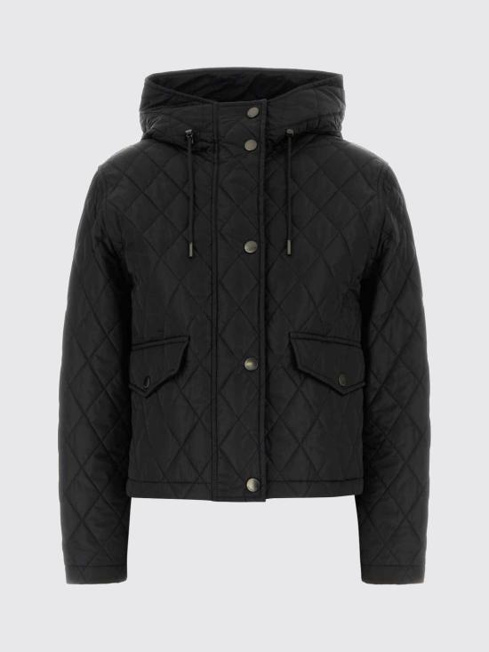26FW 버버리 크롭 퀄티드 나일론 후드 자켓 8110329 Black - BURBERRY